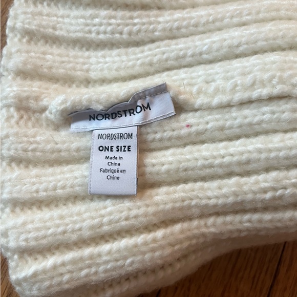 Nordstrom Faux Fur Pom Pom Beanie Cream One Size - Picture 5 of 9